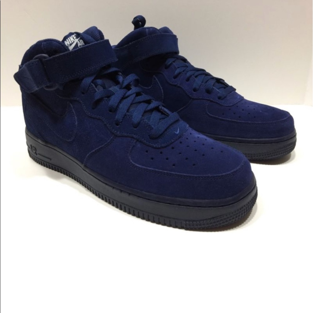 Nike Air Force 1 (High Top-Navy Blue Suede)