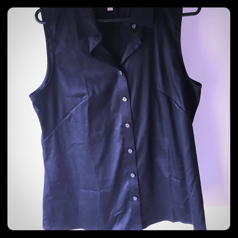 Navy Blue Collared Tank