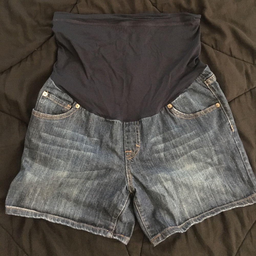 Maternity jean shorts