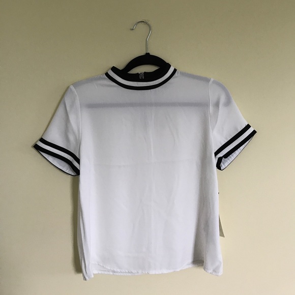 Mock Neck Ringer Top - Picture 1 of 2