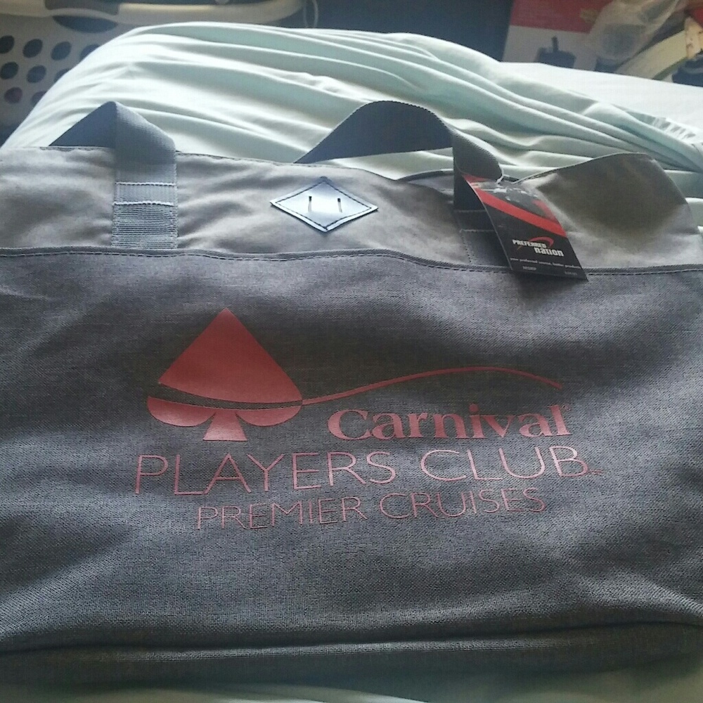 Brand new carnival cruise players club tote bag.