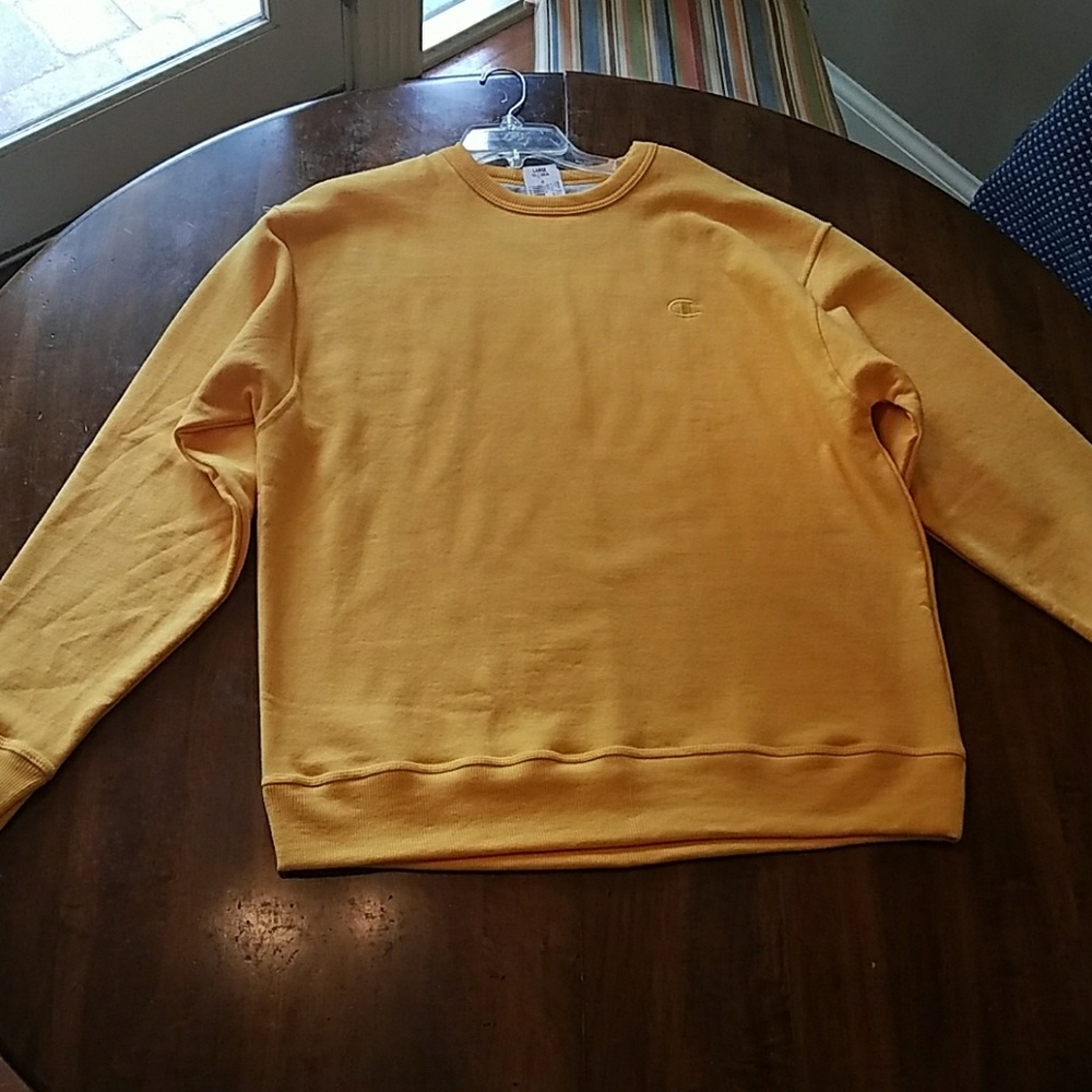 Champion gold crew neck new w/ tags
