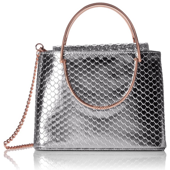 🚫SOLD🚫Ted Baker London Caspare Metallic Satchel - Picture 1 of 8