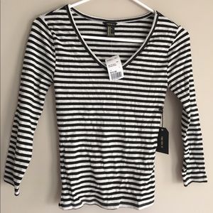 Striped 3/4 sleeve