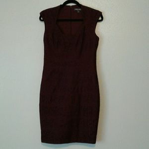 🍀trade🍀Roz&Ali wine bodycon lace dress