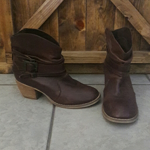 Mia Shoes - Leather Moto Boots