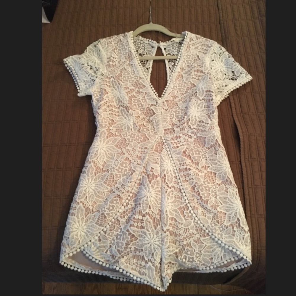 White Lace Romper