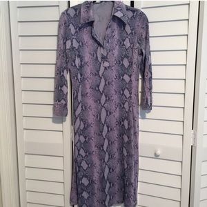 DVF Purple snake print