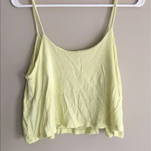 Light yellow/green crop top