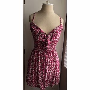 PINK LEOPARD PRINT SUMMER DRESS SIZE SMALL 💝☀️