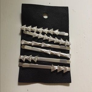 Free People Accessories - Free People Arrow Head 6 bobby pin set SILVER Free People Accessories - Free People Arrow Head 6 bobby pin set SILVER