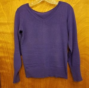 Blue v-neck sweater