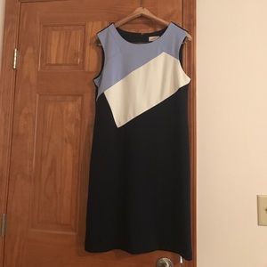 Ann Taylor Loft blue and white dress