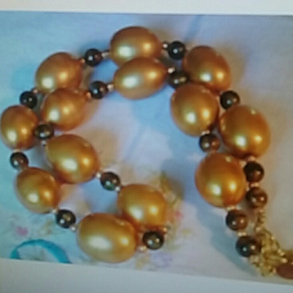 Joan rivers necklace sea shells ,Tiger eye stones