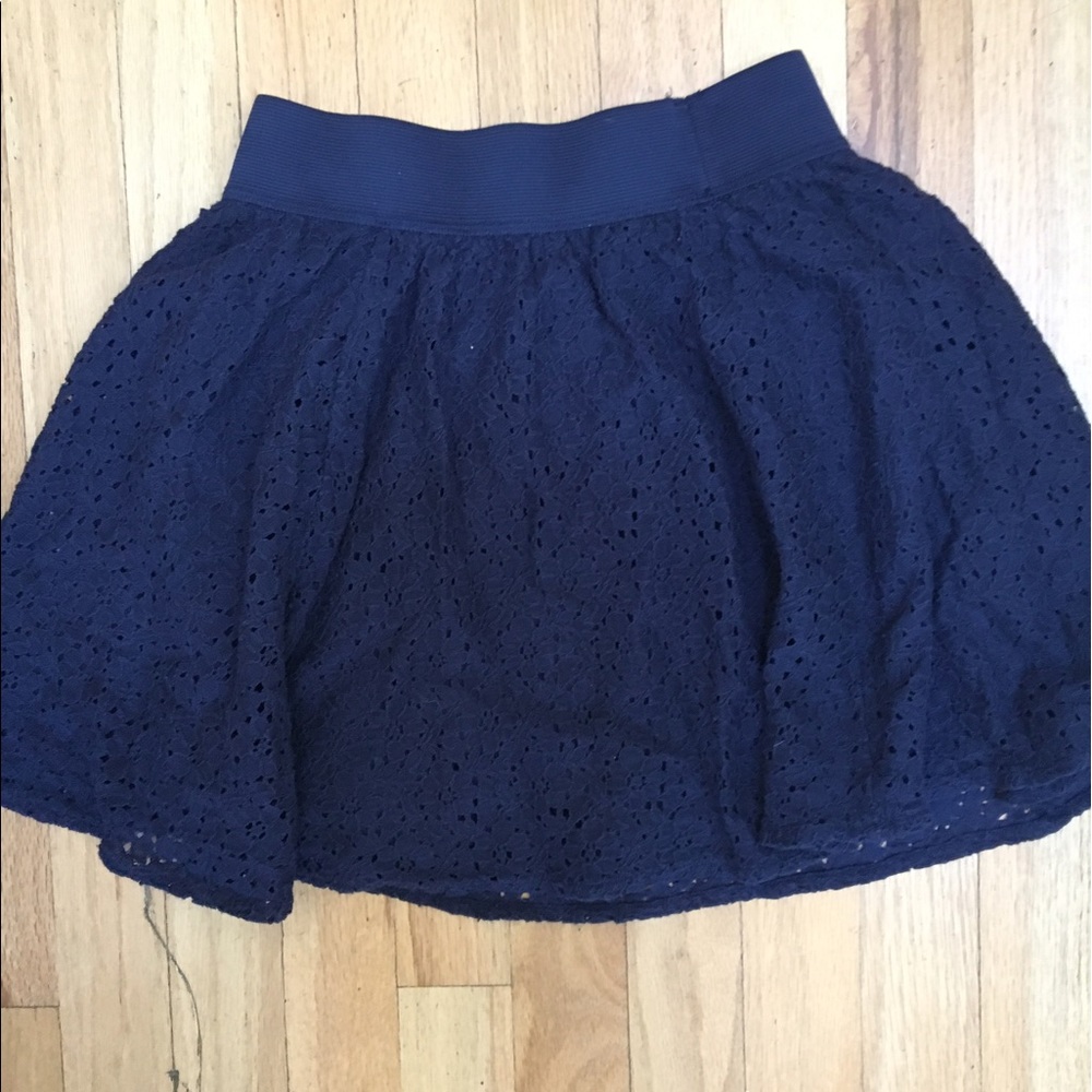Navy blue mini skirt