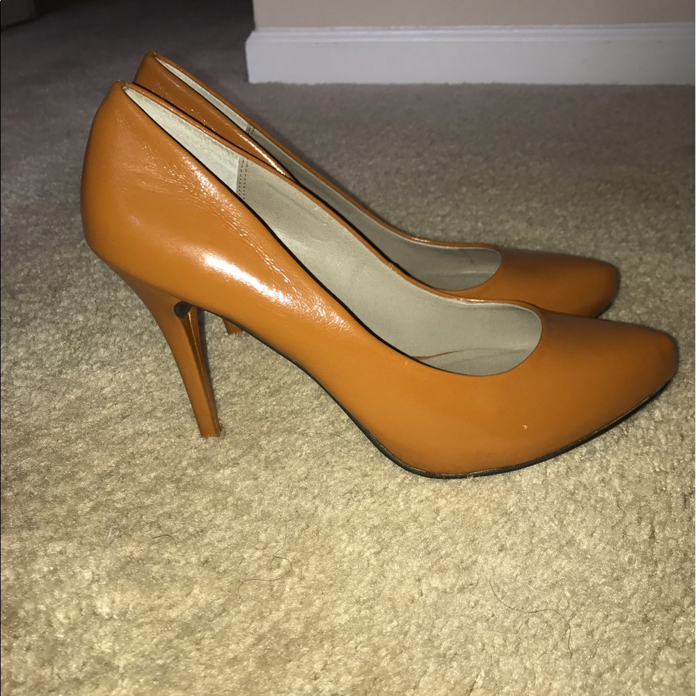 Carmel-colored high heels, size 10