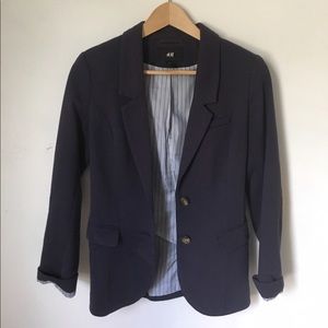 navy knit blazer
