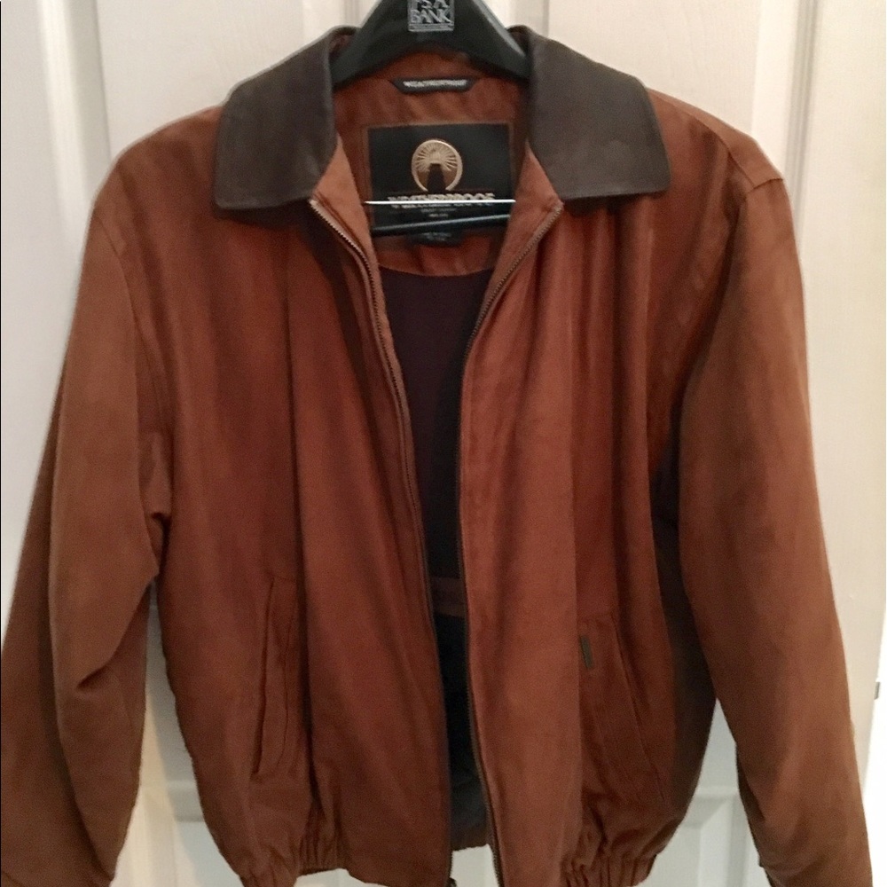 Brown suede jacket.