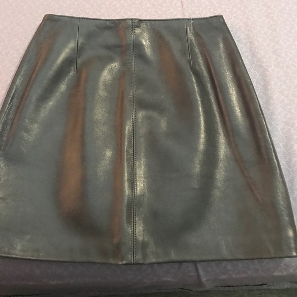 Slate Grey leather skirt
