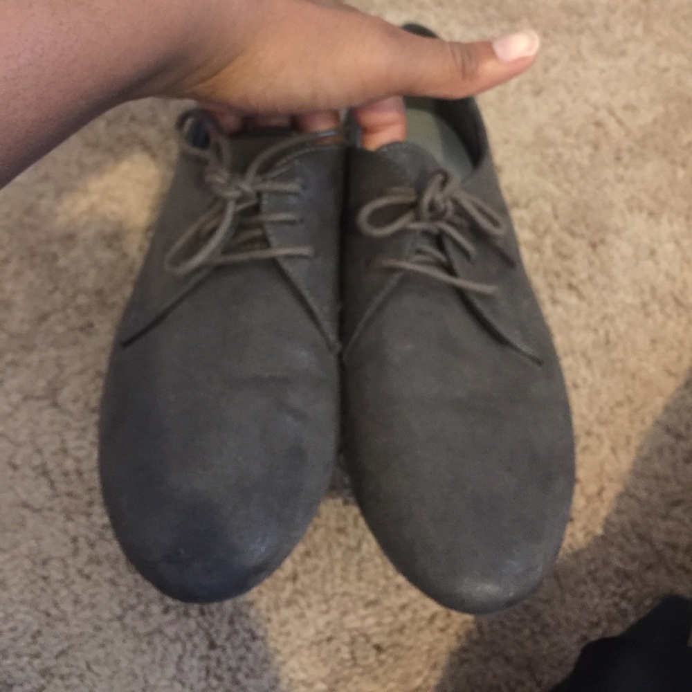 Wolf grey dress shoes.