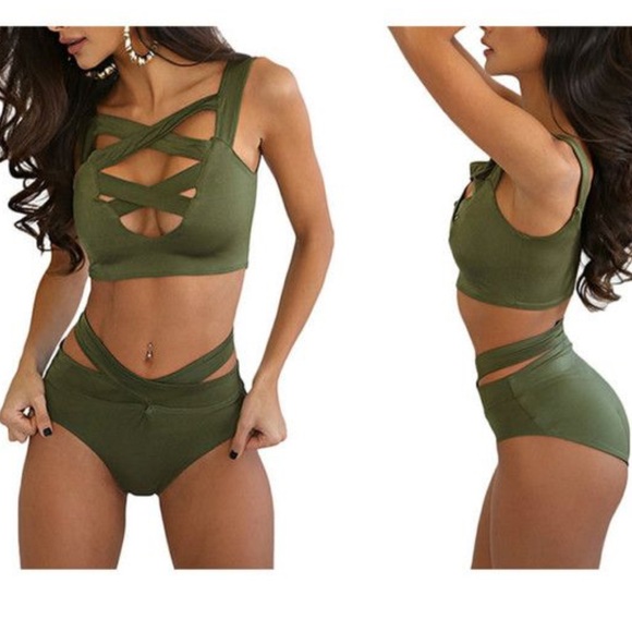 🍃Criss Cross Front High Waist Bikini🍃 - Picture 6 of 6
