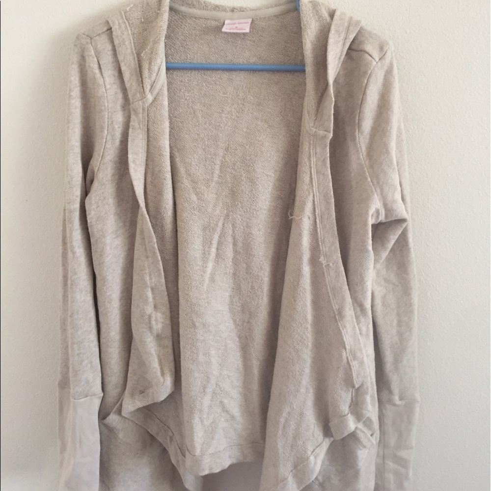 Long sleeved hooded cardigan