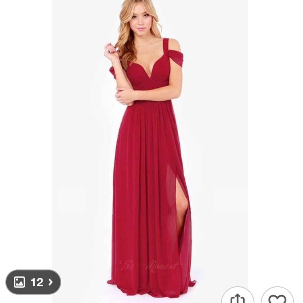 Red sweetheart top evening gown