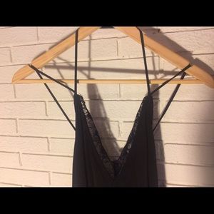 Sexy strappy black tank