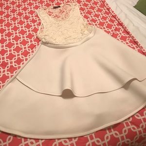 Plus Size Lace Top & Poof front dress