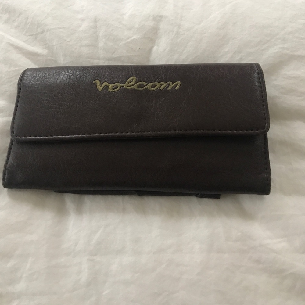 Brown volcom wallet