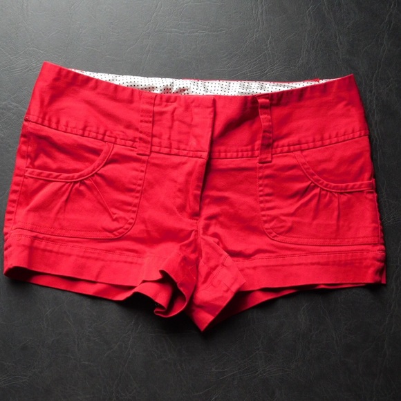 Stoosh Designer Red Shorts - Picture 1 of 4