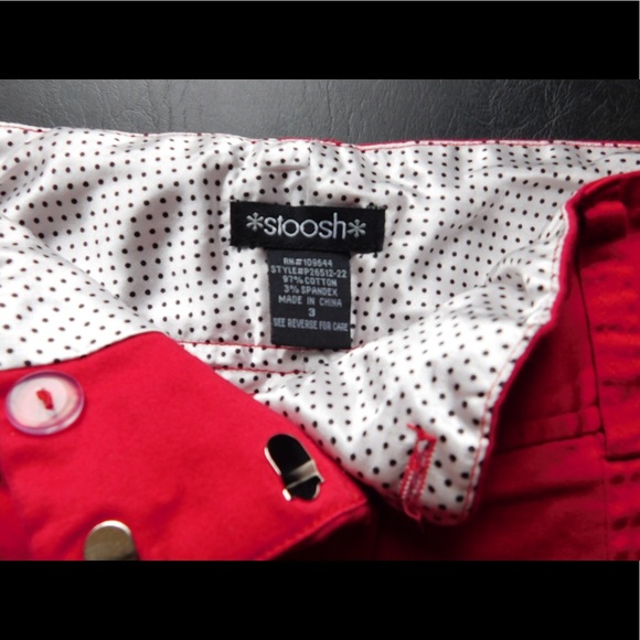 Stoosh Designer Red Shorts - Picture 3 of 4