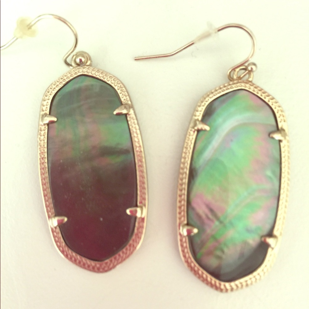 Kendra Scott Elle earrings - grey abalone shell