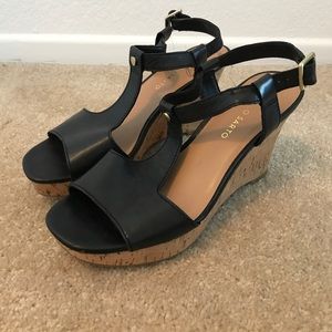 Franco Sarto Black Wedge