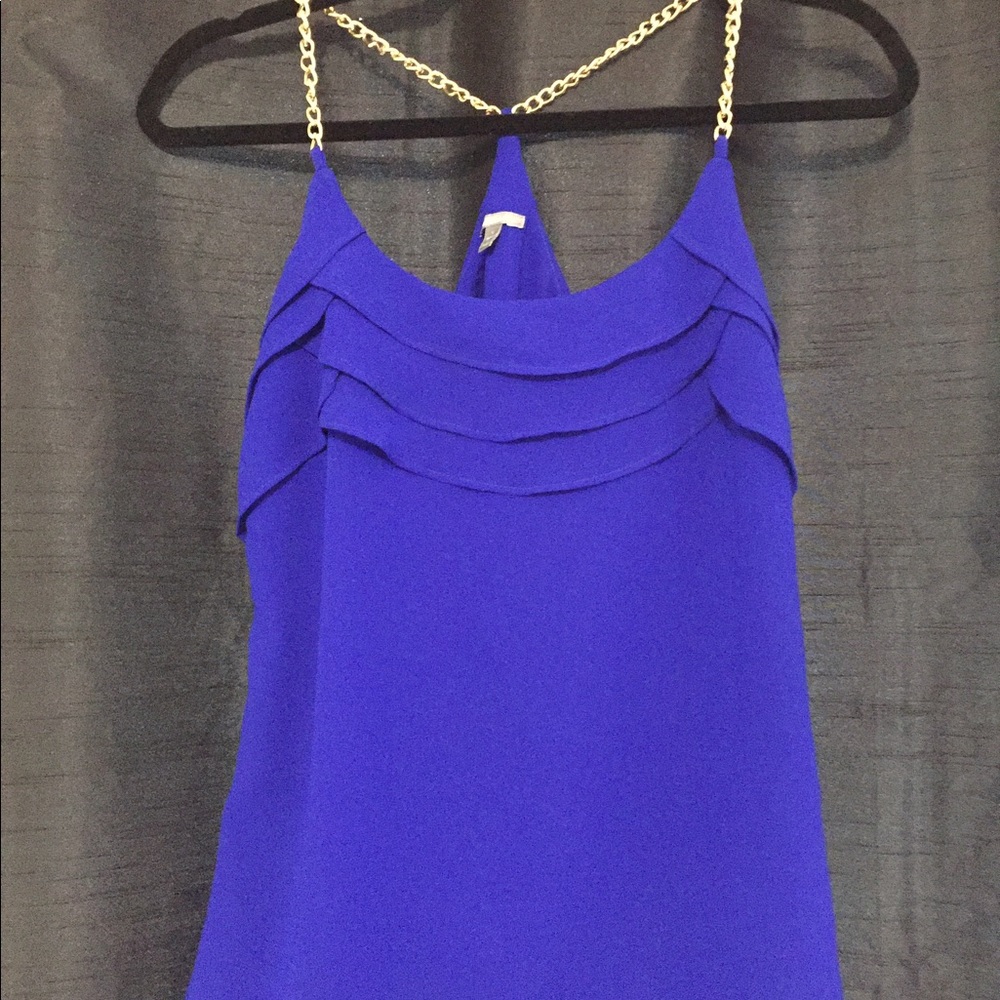 Charlotte Russe indigo flowy top!