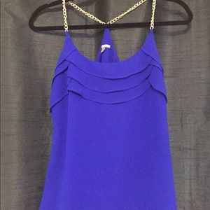 Charlotte Russe indigo flowy top!