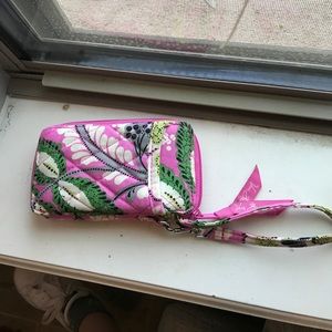 Vera Bradley flowered wristlet