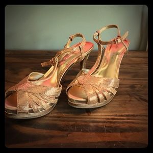 Antonio Melani Rose Gold Platform Heels