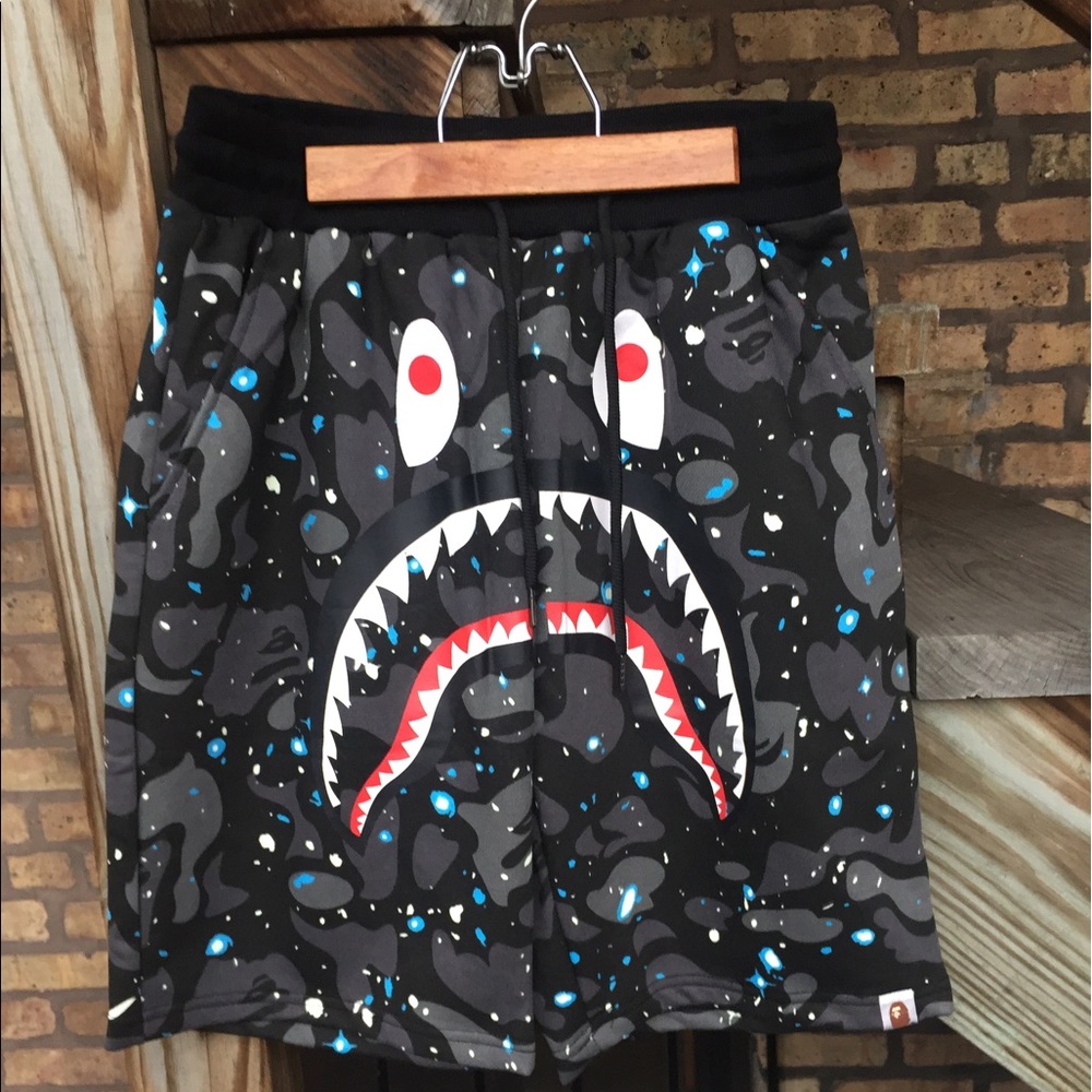 A bathing Ape / Bape Space Camo Shark Shorts