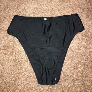 High Waisted High Cut Leg Swim Bottoms