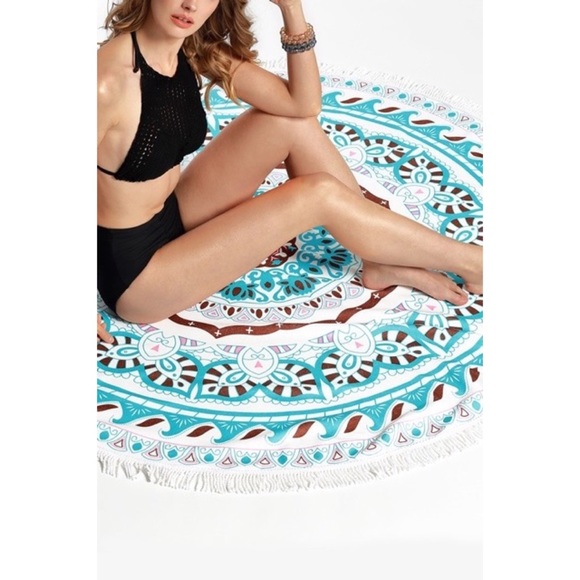 Boho Roundie Beach Coverup/Wrap/Towel/Tapestry - Picture 2 of 7
