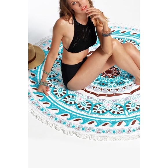 Boho Roundie Beach Coverup/Wrap/Towel/Tapestry - Picture 4 of 7