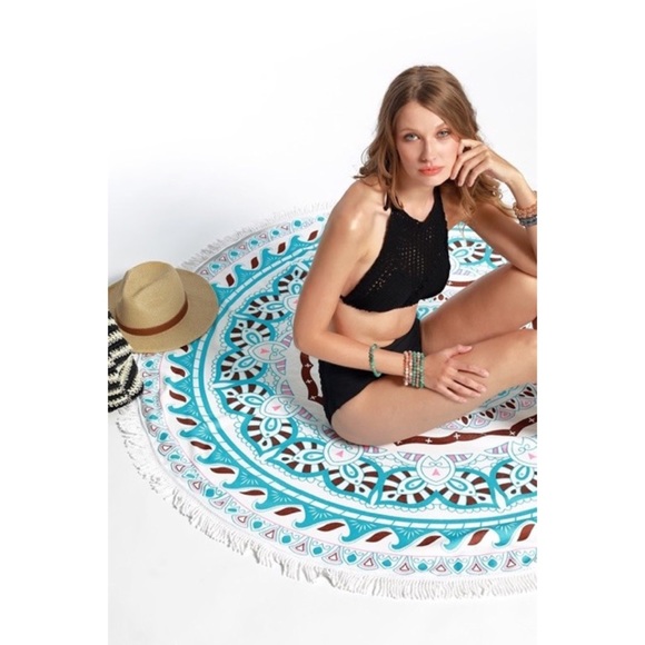 Boho Roundie Beach Coverup/Wrap/Towel/Tapestry - Picture 5 of 7