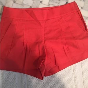 Hot peach pleated JCrew shorts