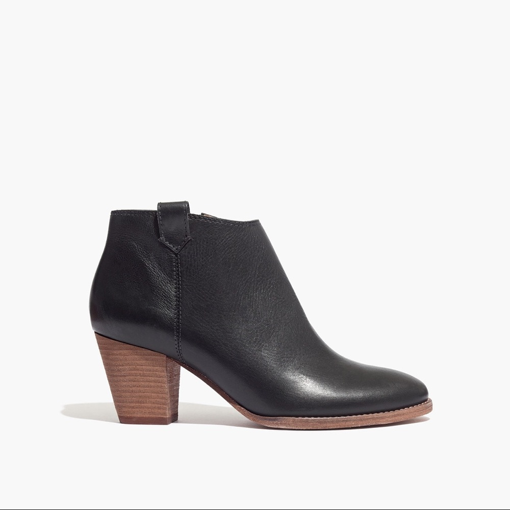 *NW BOX MADEWELL LEATHER BILLIE BOOTS BLK SIZE 8