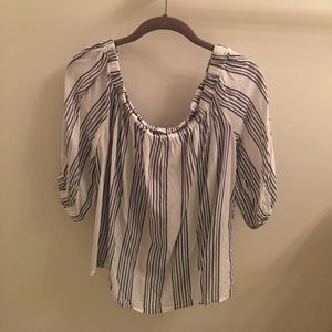 LAST CHANCE- Mango Off the shoulder striped top
