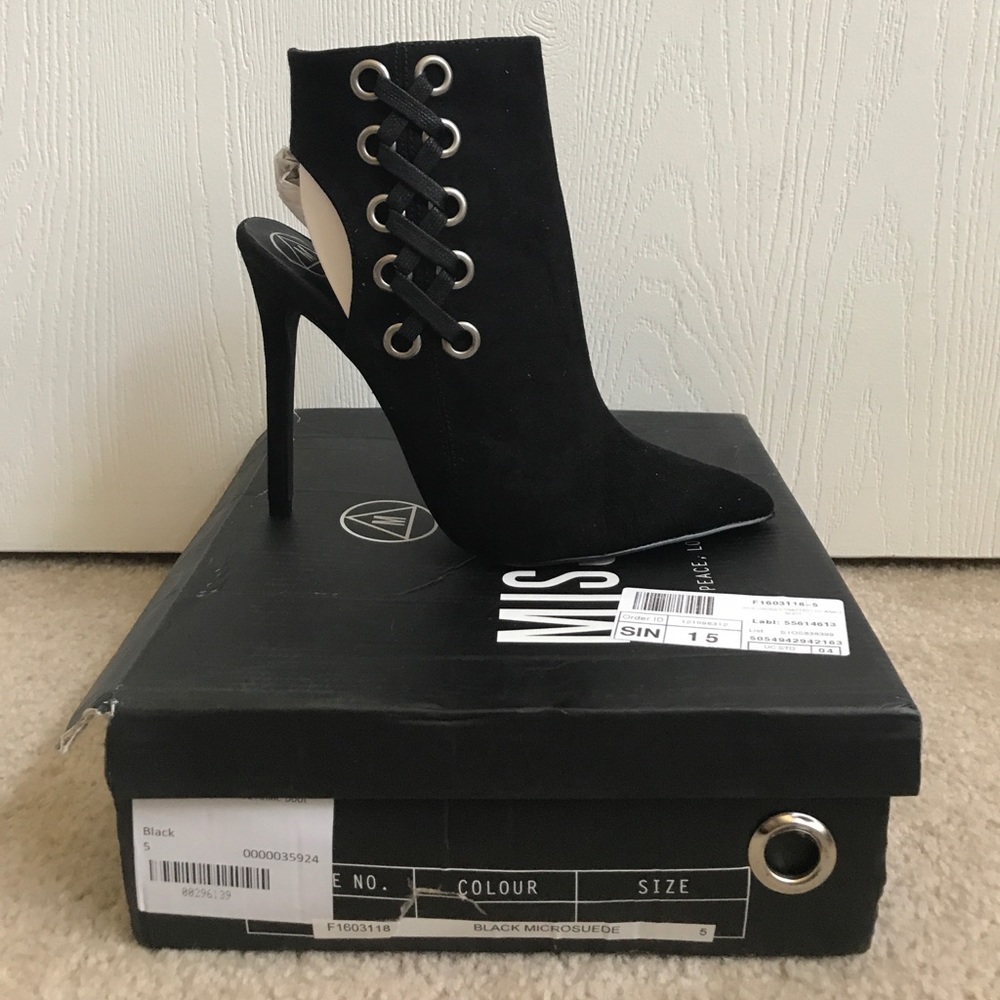 Missguided Black Ankle Booties