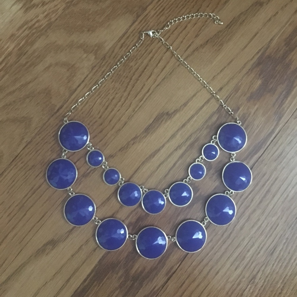 Blue statement necklace