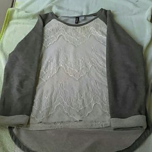 Long sleeve lace top