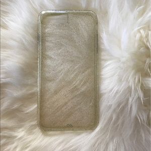 Clear sparkly IPhone 7 plus case